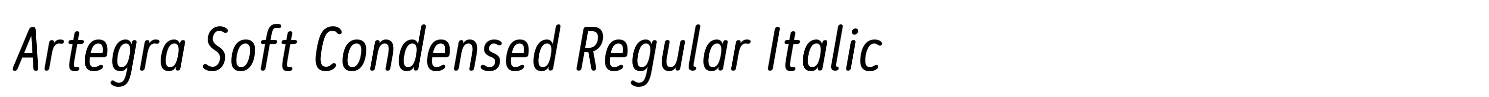 Artegra Soft Condensed Regular Italic